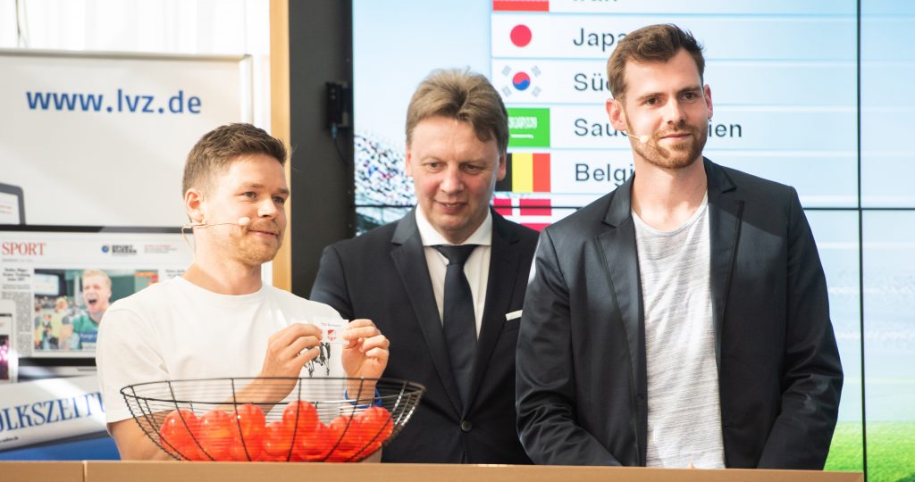 Auslosung der Mannschaften für die SPORTBUZZER Mini-WM mit Dominik Kaiser