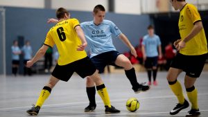 Die A- und B-Junioren spielten am 13. Januar in Abtnaundorf im Rahmen des 6. LVZ-SPORTBUZZER-Cups um die Hallenmeistertitel des FVSL. (Foto: Alexander Prautzsch)