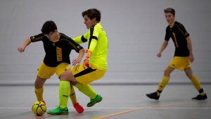 Die A- und B-Junioren spielten am 13. Januar in Abtnaundorf im Rahmen des 6. LVZ-SPORTBUZZER-Cups um die Hallenmeistertitel des FVSL. (Foto: Alexander Prautzsch)