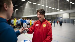 Die A- und B-Junioren spielten am 13. Januar in Abtnaundorf im Rahmen des 6. LVZ-SPORTBUZZER-Cups um die Hallenmeistertitel des FVSL. (Foto: Alexander Prautzsch)